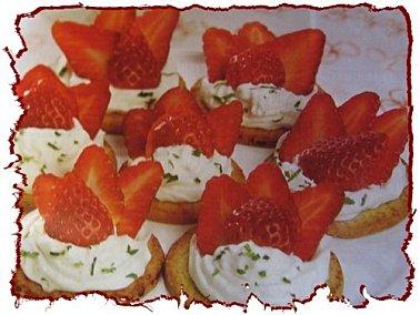 Une mignardise.....fraises Sablés aux fraises