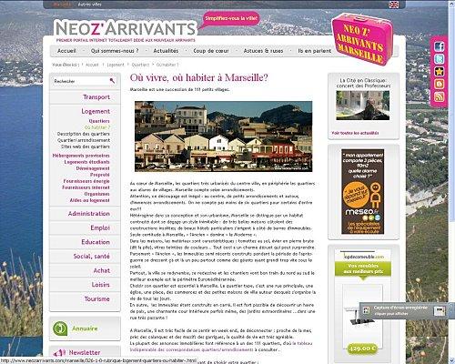 Mise en ligne de notre nouveau site NeoZarrivants.com scan ecran site