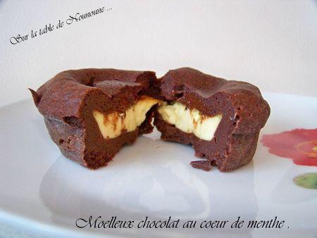 Moelleux chocolat au coeur de menthe 2