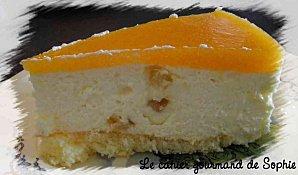 Entremet express : mousse citron mascarpone ; miroir abricot entremet-citron-abricot-part-190611.jpg
