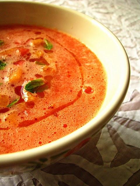 Soupe de pastèque et de melon Soupe de pastèque et de melon