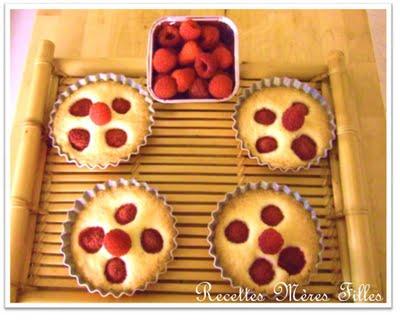 La recette Framboise : Petites tartelettes / gateaux aux framboises La recette Framboise : Petites tartelettes / gateaux aux framboises