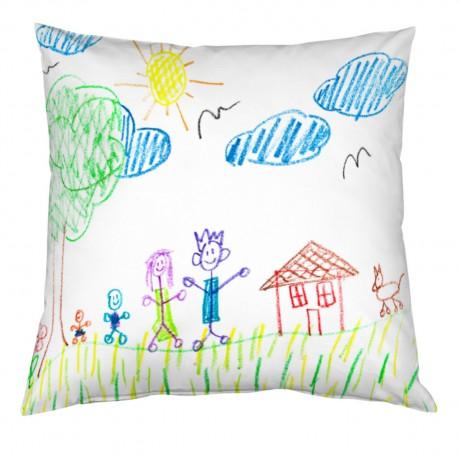 Cadeau personnalisé pour la fête des pères Impression d'un dessin d'enfant sur un coussin