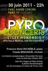 pyro-concert « Pyro concert »: Hommage à Liszt le 30 juin au Parc André Citroën