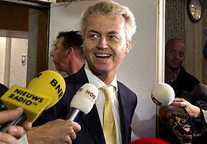 Geert Wilders sortie du tribunal