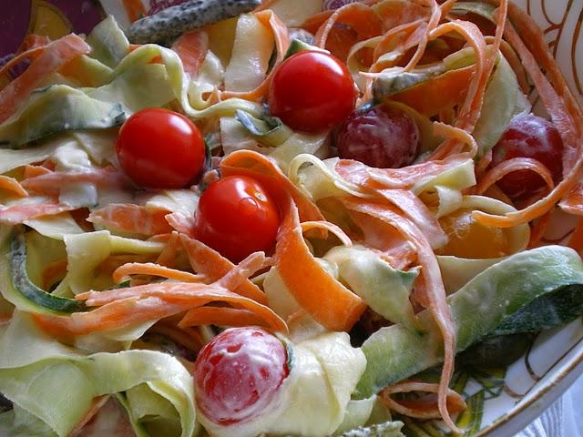 Tagliatelles de légumes en salade