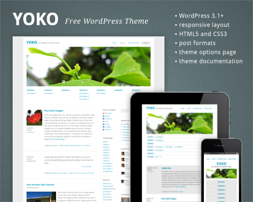 Yoko Yoko : Thème HTML5/CSS3 pour WordPress 3.1