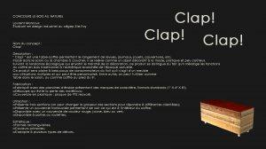 >Coffre en bois « Clap! »