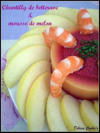 Chantilly de betterave & mousse de melon melon 1