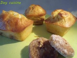 Mini cakes au fromage de chèvre & figue sèche