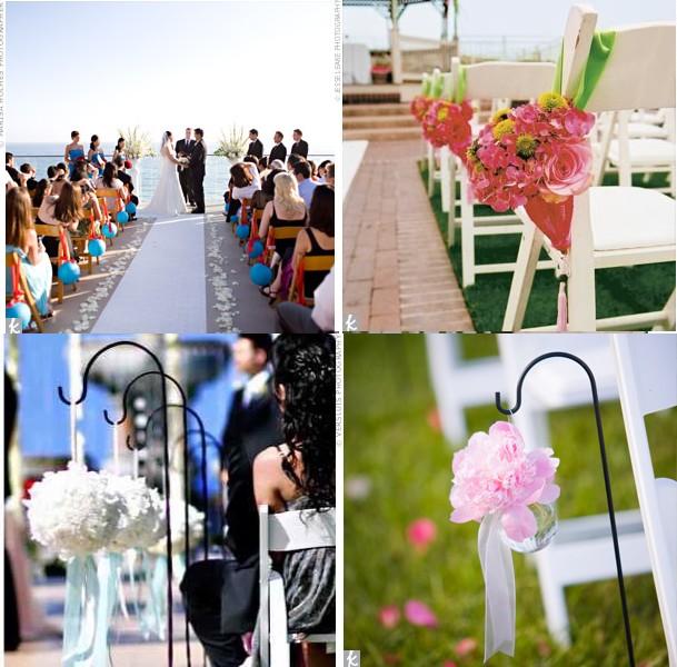 ceremonie-allee-eglise-deco-chaise-bancs 12 décorations d’allée d’église chics