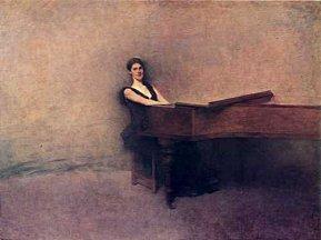 Thomas Wilmer Dewing (1851-1938) The Piano 1891
