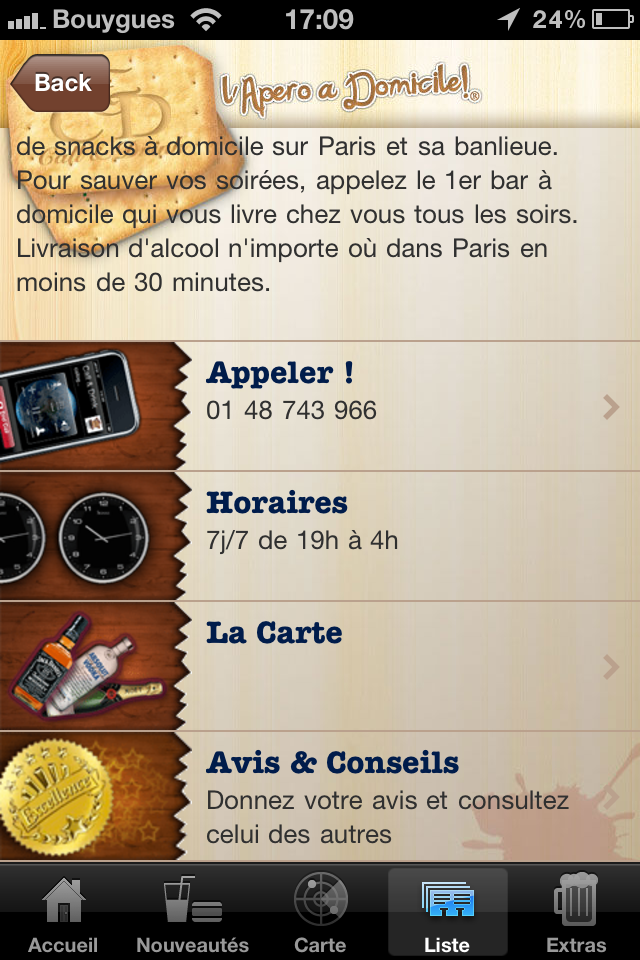 Fiche Livreur Enfin l’application smartphone que l’on attendait tous : « L’Apéro! » par Call and Drink !