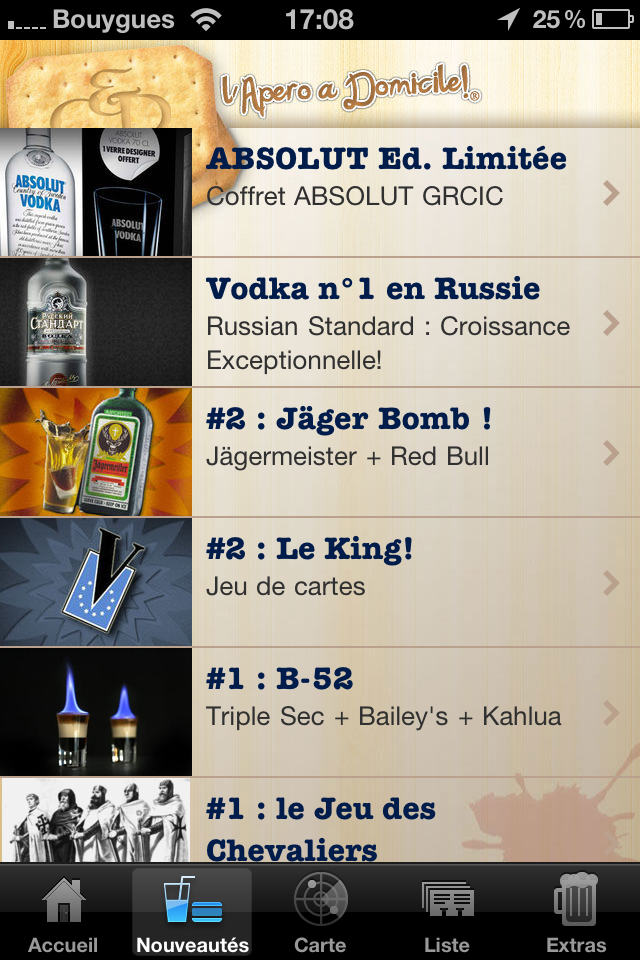 Les nouveautés Enfin l’application smartphone que l’on attendait tous : « L’Apéro! » par Call and Drink !