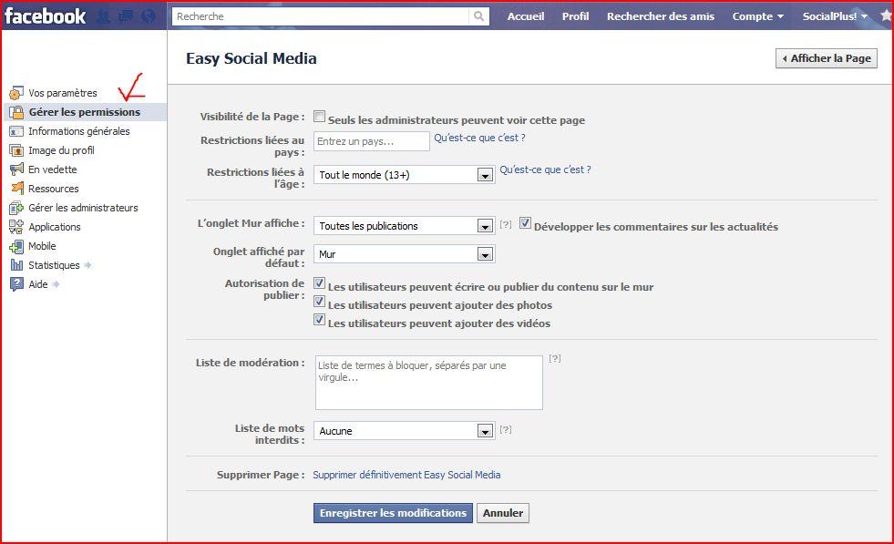 slide 10 page facebook pro paramétrer page pro facebook
