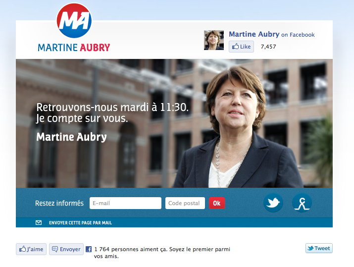 Site internet de Martine Aubry