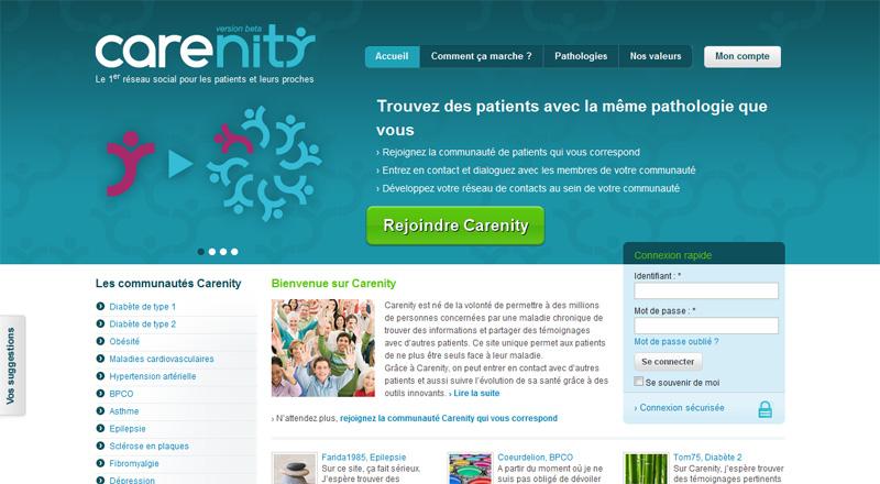 Carenity, 1er réseau social de santé Carenity, 1er réseau social de santé
