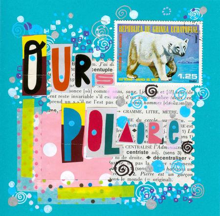 Cartes carrées en collage (suite) 28juin_Ours_Polaire