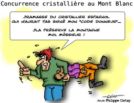 Céno Dessinateur - La Babole : Philippe Cortay, touche pas à mon quartz Les cristalliers se tirent la bourre