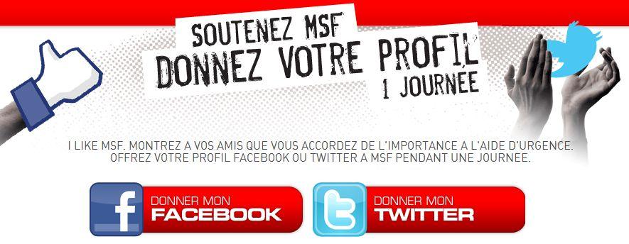 Toi aussi, prêtes ton profil Twitter et Facebook à MSF