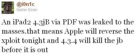 iOS-4.3.4-bientot-Fuite-JailbreakMe-3.0-i0n1c-Twitter-02-07-11 L’iOS 4.3.4 pourrait voir le jour ?
