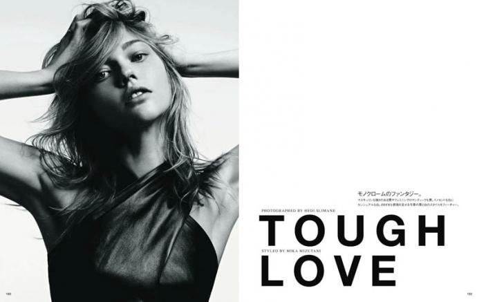 Sasha Pivovarova par Hedi Slimane pour Vogue Japon aout 2011 8