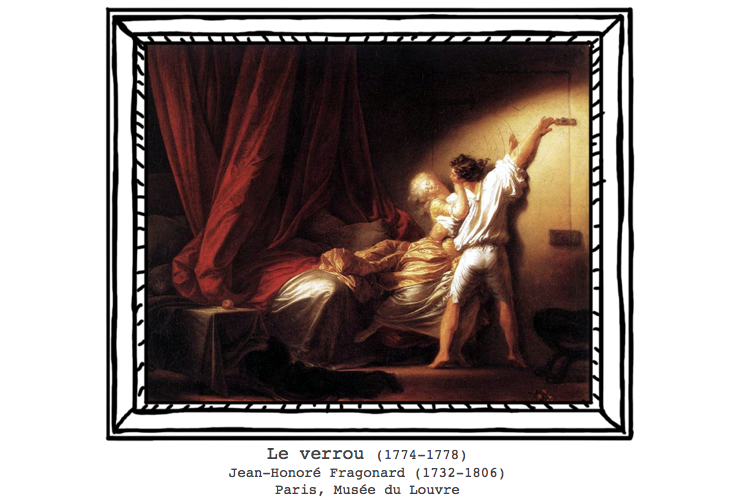 Le verrou Jean-Honoré Fragonard L'oeil pop My museum le Louvre Paulette Le verrou Fragonard