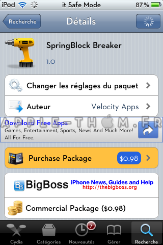 SpringBlock Breaker:casse brique sur votre springboard