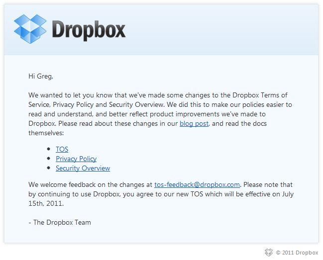 dropbox Dropbox met à jour ses CGU et fait peur