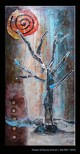 Quelques toiles à la Galerie l'Imaginaire à Terrasson (24)... 1passeralheuredhiver.jpg