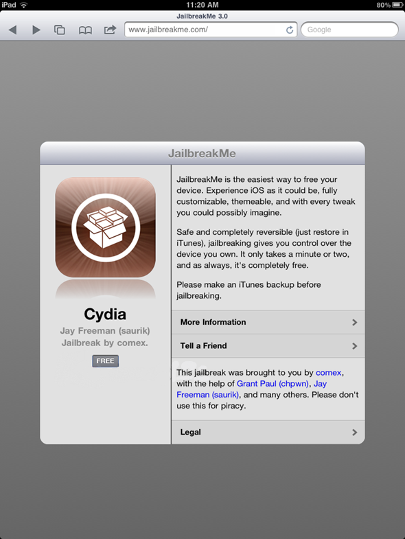 [TUTO] : Jailbreak de l’iPad 2 en iOS 4.3.3