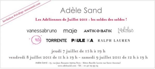 Invitation aux ventes privées Vanessa Bruno, Maje, Antik Batik, Meloles, Paule Ka…