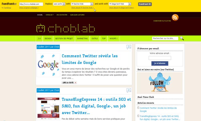 font fonter Voir votre site dans des polices différentes
