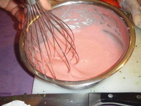 Camembert pané et sa sauce girly pour un atelier Amora DSCF4810