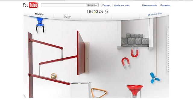 Google lance sur Youtube Nexus Contraptions, un advergame promotionnel dédié au Samsung Nexus S Google lance sur Youtube Nexus Contraptions, un advergame promotionnel dédié au Samsung Nexus S