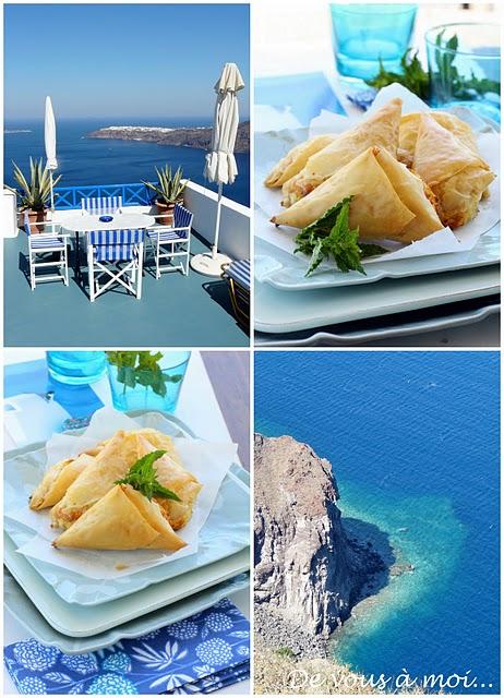 Tiropitas: Feuilletés Grecs au Fromage ...et Petit Tour à Santorin Tiropitas: Feuilletés Grecs au Fromage ...et Petit Tour à Santorin