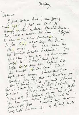 Dernière lettre de Virginia Woolf avant son suicide.