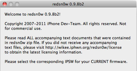 Capture d’écran 2011-07-12 à 12.49.29 Redsn0w 0.9.8b2 permet de jailbreaker l’IOS5b3!