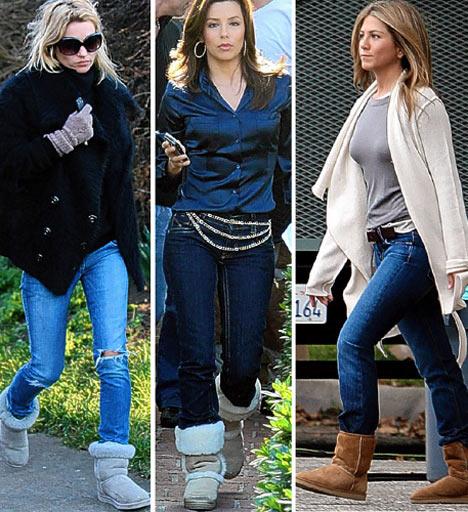 Kate Moss, Eva Longoria, Jennifer Aniston, toutes chaussées de UGG