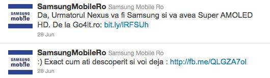 samsung nexus 3 tweet 1 Le Nexus Prime finalement pour Samsung ?