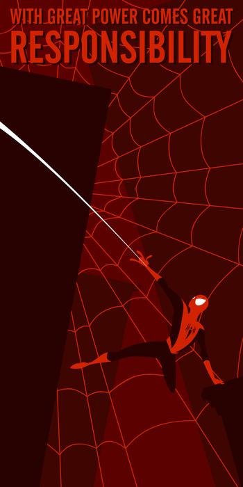 spiderman SuperPoster de Superhéros par Mark Grambau