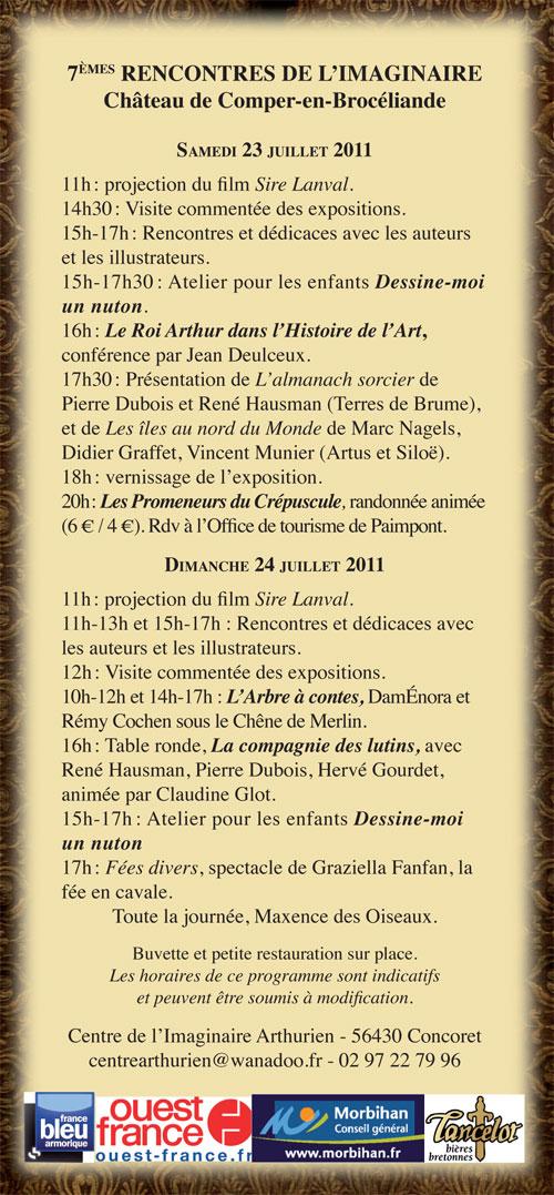 Programme détaillé 7e rencontres de l'imaginaire