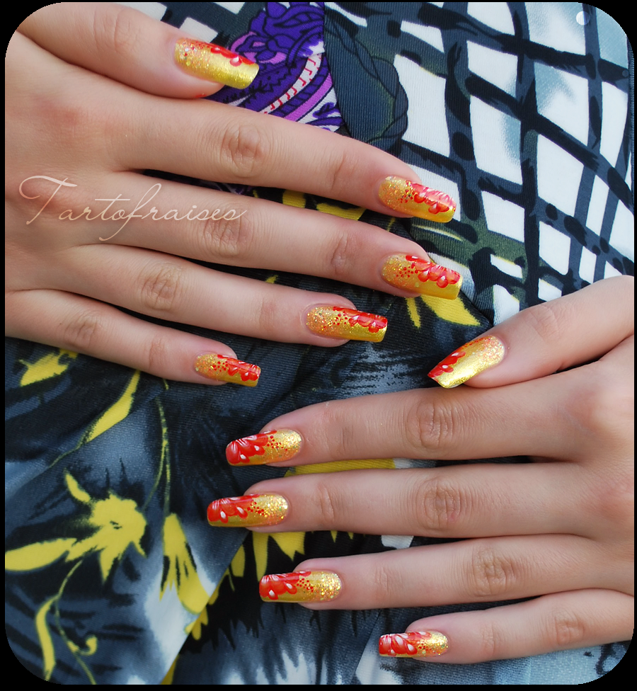 Nail art fleurs de soleil http://tartofraises.nailblogs.net/nailart/fleursdesoleil/fleursdesoleil_1.png