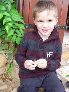 Un polo rayé (taille 5 ans) pour Hugo polo rayé 006