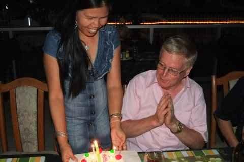 7 juillet. Thaïlande. Udonthani. Anniversaire de Jean-Pierre. DSCF9773
