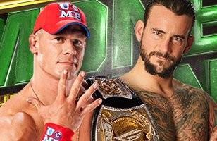 Money in the bank 2011 - John Cena Vs. CM Punk Affiche championnat de la WWE à Money in the Bank 2011