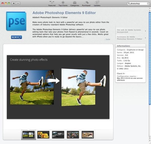 Adobe Photoshop disponible sur le Mac Apple Store !