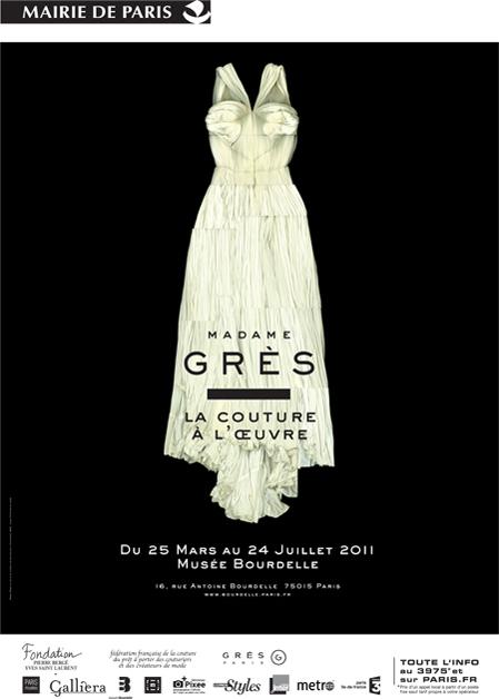 Poster expo Grès Bourdelle MADAME GRES - LA COUTURE A L'OEUVRE