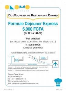 Formule restauration Express Hotel Dakar