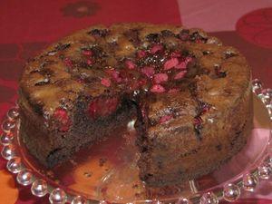 Fondant façon brownie chocolat-framboises IMG_1897